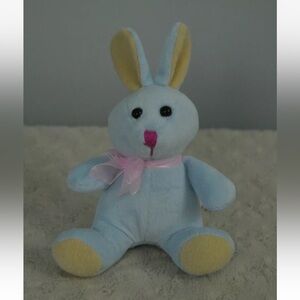 Hobby Lobby Bunny Rabbit Plush Stuffed Animal Blue Cream Off White Pink Small